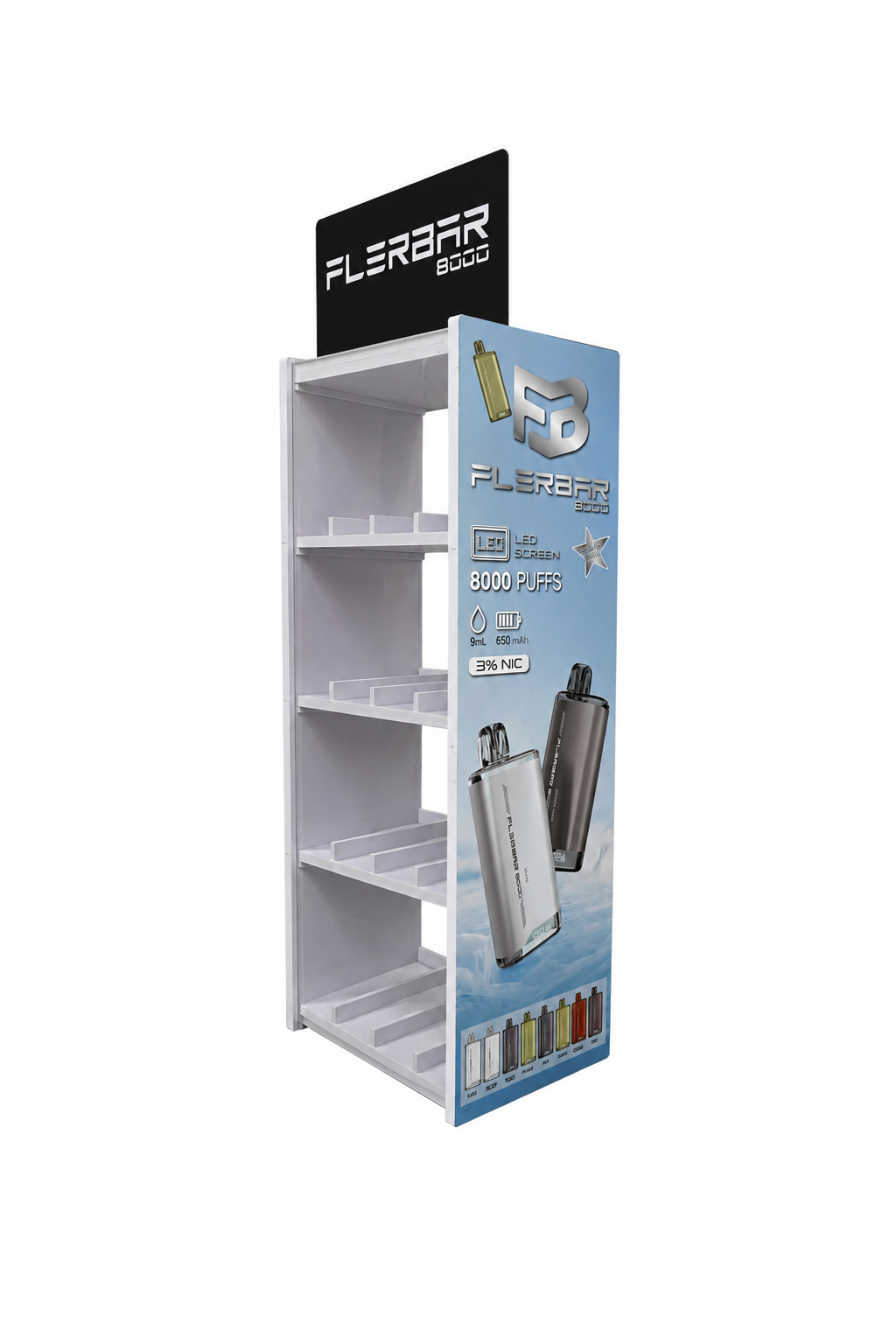 80 Count Flavor Ban Acrylic Display 1 display only not 10pk