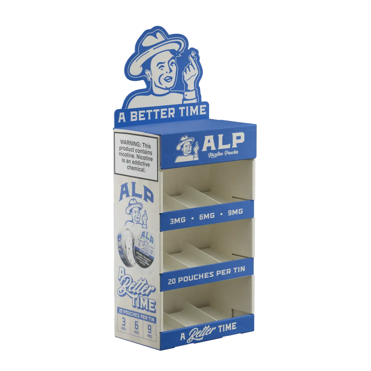 ALP Nicotine Pouches - 3 Tier Corrugated Display
