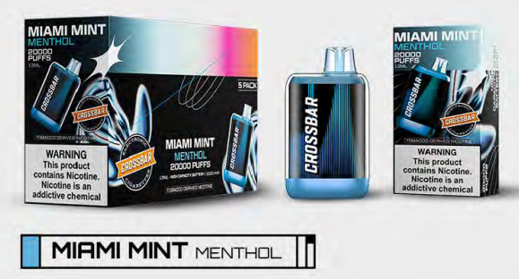 Crossbar 20,000 Puffs - 13ml - 5 Ct. Box