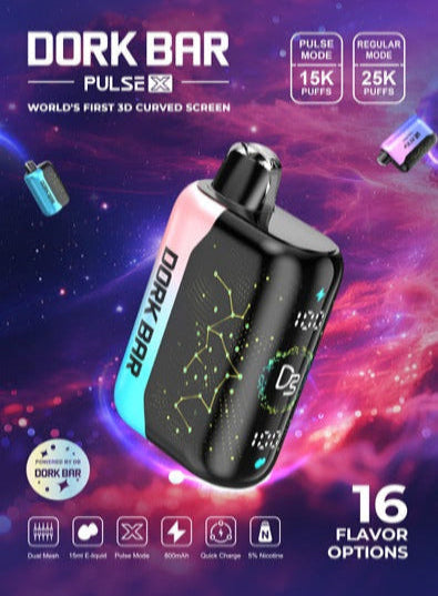 DORK BAR PULSE X - 25,000 Puffs - 15ML - 5 Ct. Box