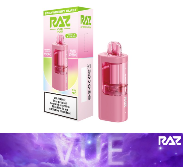 RAZ VUE - Pod Only - 50,000 Puffs - 13ml - 5 Ct. Box