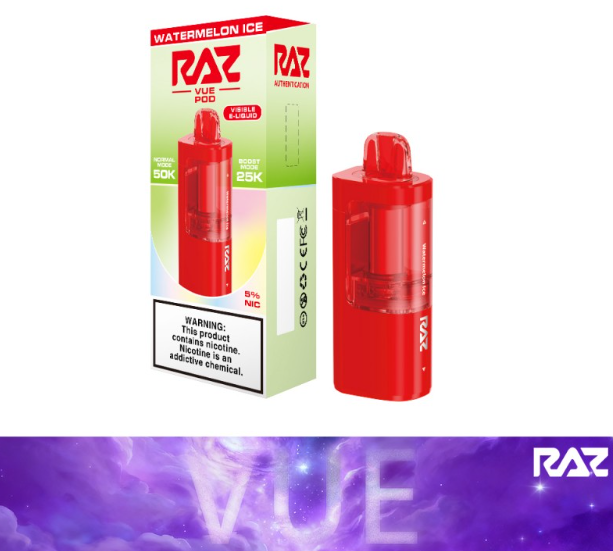 RAZ VUE - Pod Only - 50,000 Puffs - 13ml - 5 Ct. Box