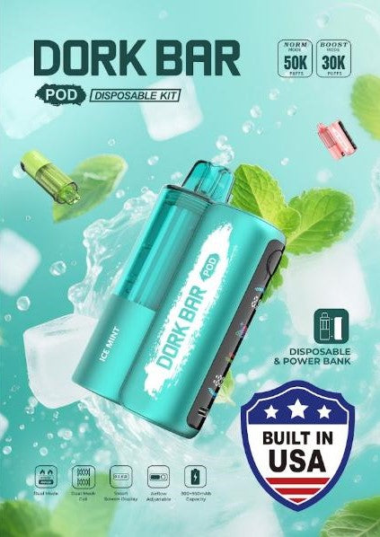 DORK BAR POD KIT - BUILT IN USA - 50,000 Puff - 20ML - 5 Ct. Box
